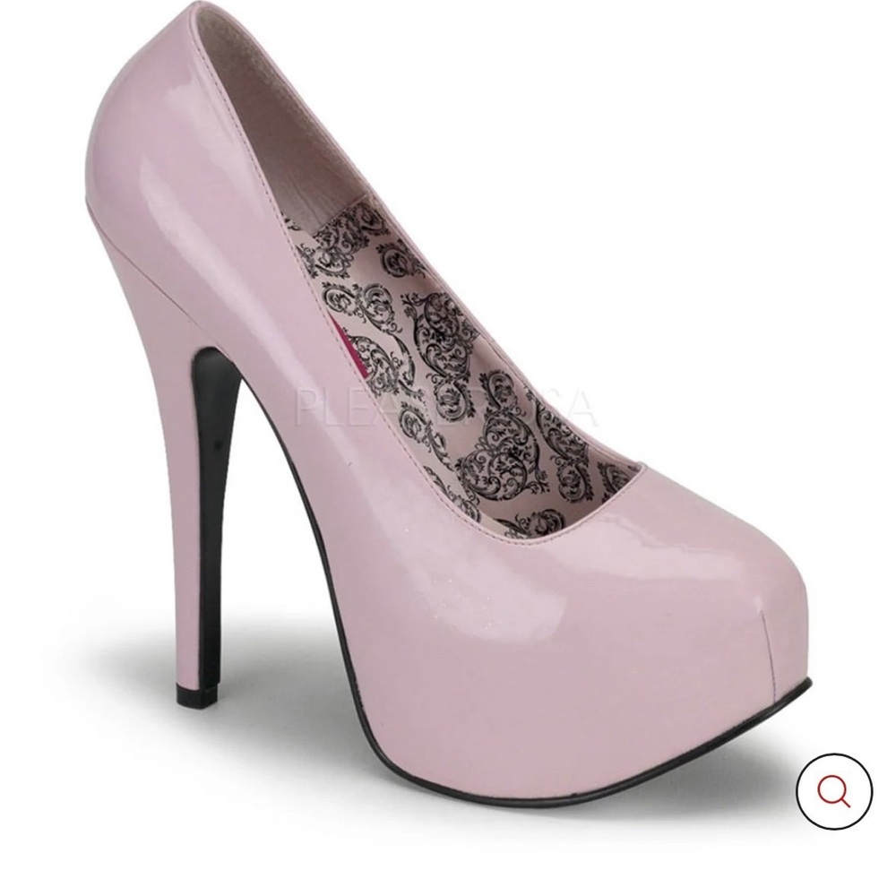 Barbie inspired Bordello PLATFORM PUMPS PINK TEEZE-06 baby pink